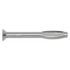 Flat steel drive anchors for fastening into concrete, block, or brick. Used for securing electrical conduit, strut channels, and other fixtures in construction and maintenance. 100-pack, 2-1/2 in overall length.