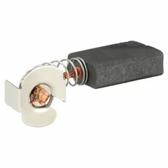 Replacement carbon brush for DEWALT table saws. Transfers electrical current to the motor armature to maintain motor performance. Essential for extending the life of the saw.