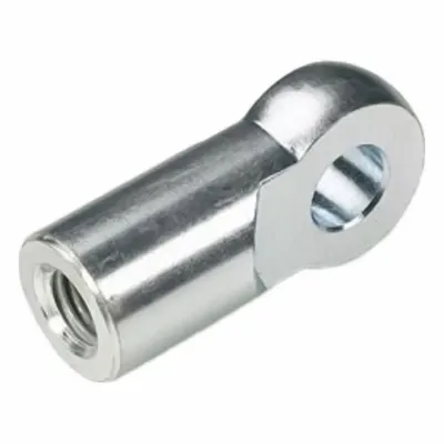 JW WINCO Rod Ends: Steel, Blue Passivated Zinc Plated, 43 mm Hole Center-to-End Lg - Steel Female Threaded Fixed Rod Ends