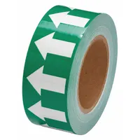 Pipe Marking Tape: Green, White, 2 in Wd, 90 ft Roll Lg, Polyester, 2 in Roll Wd, 1,080 in Lg (MPN 106171)