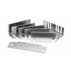 Electric strike faceplate for use with Series 1500 electric strikes. Operates on 12 to 24 V DC input voltage. Provides a finished appearance and protects the strike mechanism in access control installations.