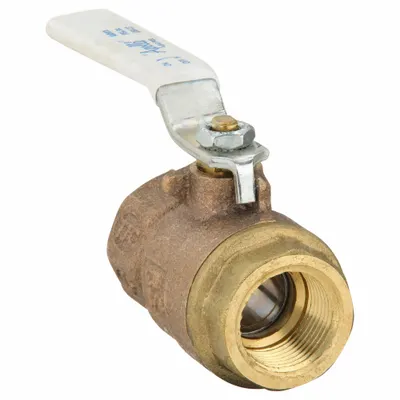 APOLLO Manual Two-Way Ball Valve: 3/4 in Size, Brass/Bronze, Straight, FNPT x FNPT - Bronze Ball Valves