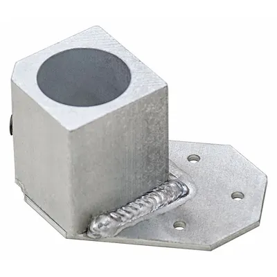 NEW AGE INDUSTRIAL Countertop/Floor Post Bracket 3 in x 3 in x 2 in NS496 - Footplates for Standard Metal Shelving