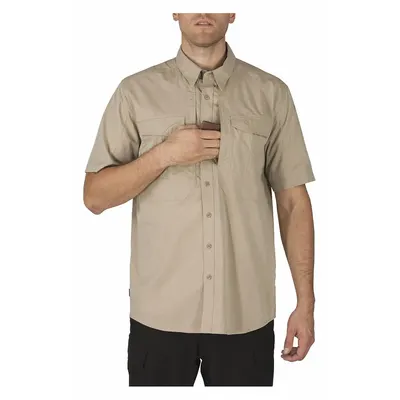 5.11 Stryke Shirt S/S Khaki L (MPN 71354ABR-055-L) - Men's Tactical Collared Work Shirts