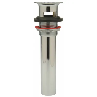 ZURN Sink Drain: Brass, Chrome, 2 1/4 in Overall Dia, Slip, 1 1/4 in Pipe Dia - Sink Drains with Flat Strainer