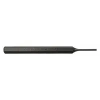 Pin Punch: 3/32 in Tip Dia, 1/4 in Shank Wd, 7/8 in Taper Lg, 4 1/2 in Overall Lg, Hexagon, Steel (MPN 21001)