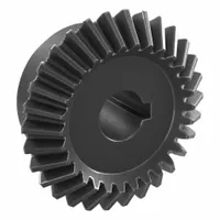 Bore Miter Gear: For 90° Shaft Angle, Module m 2, 30 Teeth, Black Oxide Coated Carbon Steel (MPN SMB2-30)