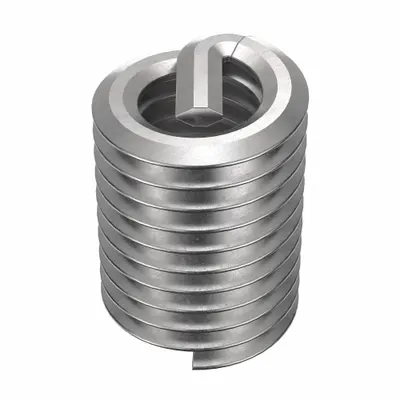 HELI-COIL Helical Insert: Tanged Tang Style, Free-Running, M4-0.70 Thread Size, Plain - Free-Running Tanged Helical Inserts