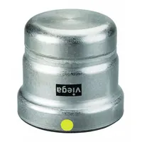 VIEGA MEGAPRESS Crimp Fitting Cap: 2 1/2 in Pipe Size, Press-fit, Carbon Steel, HNBR (MPN 28860)
