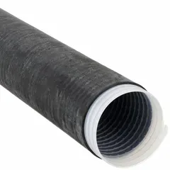 Before shrinking, this tubing has a 2.67-inch inner diameter; after shrinking, it measures 1.27 inches. Made from black EPDM rubber, it is used for insulating and sealing cable connections, splices, and terminations in electrical applications.