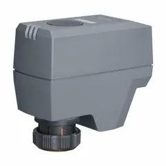 This Siemens zone valve actuator from the MZ series operates on 24V AC with a non-spring return mechanism. It is designed for normally closed valve action and is used in HVAC systems to control fluid flow in heating and cooling applications.