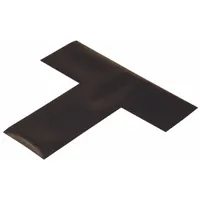 Floor Marking Tape: T, Solid, Black, No Legend, 2 in x 6 in, 55 mil Tape Thick, Mighty Line®, 100 PK (MPN BLKT)