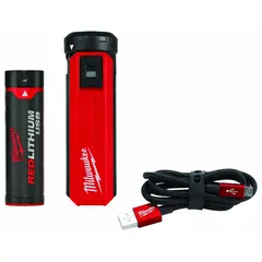 Portable power bank with 2000 mAh capacity for charging USB devices. Features one Female USB Type A output and Micro USB input. Recharges in 2 hours; includes USB cord. Suitable for powering smartphones, tablets, and small electronics on job sites or during travel.