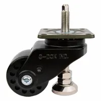 FOOT MASTER Plate Caster: Nylon Tread, 75 mm Wheel Dia, 110 mm Mounting Ht, 1,543 lb Load Capacity (MPN GDH-75-ASF-NYD-FBL)