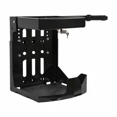 Trailer frame-mount tool holder for securing and organizing tools on trailers. Suitable for industrial, construction, and maintenance applications. Provides storage for equipment during transport.