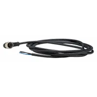 Cordset: M12 Female Right Angle X Bare Wire, 4 Pins, Black, PUR, 2 m Cable Lg, 3 A Max Current (A) (MPN XZCP1241L2)