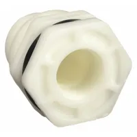HAYWARD Bulkhead Tank Fitting: Polypropylene Body, 2 in Female NPT Threaded Inside, FKM Gasket (MPN BFAS3020TFS)