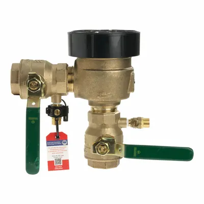 Watts Vacuum Breaker: 1 1/2 LF800M4-QT, FNPT x FNPT, For Water Media, 33°F – 140°F - Lead-Free Pressure Vacuum Breakers