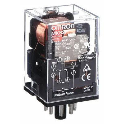 OMRON General Purpose Relay: Socket Mounted, 10 A Current Rating, 240V AC, DPDT - Socket-Mounted Relays