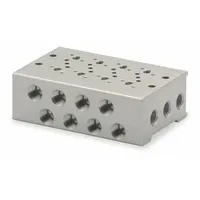 Manifold: Side-Ported Body, 0°F to 122°F, 22 psi to 115 psi, Female 1/8 in NPT, 4 Valve Ports, Side (MPN SMH81N-04)