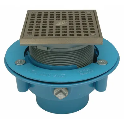 ZURN GR-FS05NI-P3S-PS-CC Plastic Slotted Floor Drain, 5 in Grate, 3 3/4 in Pipe - General Purpose Floor Drains