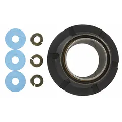 Bearing kit for Whirlpool washing machines and dryers. Used to replace worn bearings that support the drum, restoring smooth rotation and reducing noise and vibration during operation.