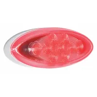 MAXXIMA Clearance Marker Light: Clearance Light, LED, Oval, Surface Mount, Clear/Red, Hole, IP67 (MPN M20344CH-RCL)