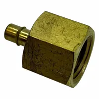 MEM-CO Mini Barbed Fitting Adapter: 3/4 in ID x 3/4 in Pipe x 3/8 in ID Size, FNPT x Tube, Brass (MPN 3/4FB8)