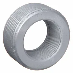 Iron reducing bushing for hazardous locations, reducing a 2-1/2 in trade size opening to 1-1/4 in. Used in conduit systems requiring explosion-proof or flameproof connections.