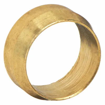 PARKER Compression Fitting Sleeve: 3/8 in OD Fitting Size, Compression, Brass - Creep-Resistant Self-Aligning Brass Compression Fittings