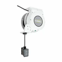 HUBBELL WIRING DEVICE-KELLEMS Extension Cord Reel: Ratchet Lock, 45 ft Cord Lg, 12 AWG, SJO, 5-20P (MPN HBLM45123R220M1)