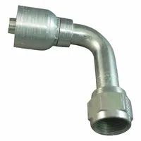 AEROQUIP Hydraulic Crimp Fitting: Steel x Steel, 90° Elbow, -6 For Hose Dash Size, JIC x Crimp (MPN 1AA6FJC6)