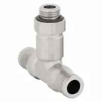 LEGRIS Push-Fit Tee Fitting: 8 mm OD x 8 mm OD Size, BSPP x Push-to-Connect x Push-to-Connect, Brass (MPN 3698 08 10)