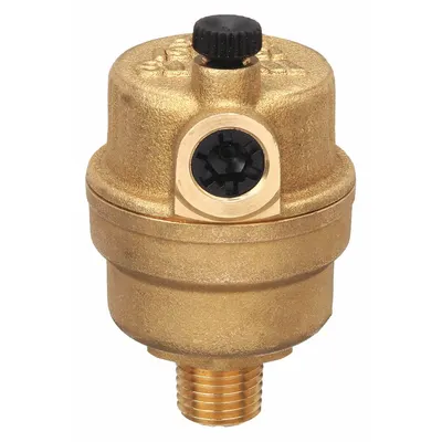 Watts Air Vent: One Port, Top Port, 1/4 in MNPT, For Water, Brass Body, 150 psi Max. - Vertical-Discharge Air Vents