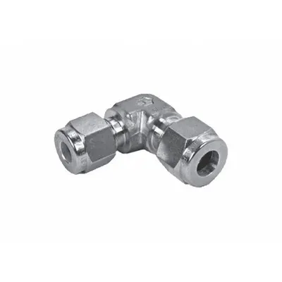 HAM-LET Compression Fitting Elbow: 10 mm OD x 1/2 in OD Fitting Size - Double-Ferrule Stainless Steel Fittings