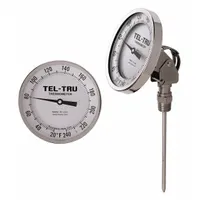 TEL-TRU Dial Thermometer: 0°F to 250°F, +/- 1% Accuracy, 18 in Stem Lg, Fahrenheit (MPN AA575R-1867)