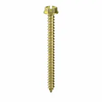 Hex washer head sheet metal screws with slotted drive, #8 thread size, 2 in length. Made of steel with zinc plating for corrosion resistance. Drive size 1/4 in. Pack of 250. Used for fastening sheet metal to metal framing in applications such as HVAC, ductwork, and general metal fabrication