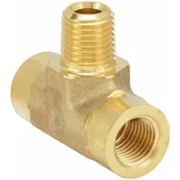 PARKER Metal Pipe Tee: Tee, CA377 Brass, 3/8 in x 3/8 in x 3/8 in, 3,000 psi (MPN 3/8 MMS-B)