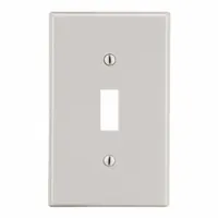 HUBBELL Wall Plate: Toggle, 1 Gang, Almond, Midsize Size (MPN PJ1LA)