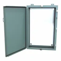 HAMMOND Electrical Enclosure: Steel, 30 in x 20 in x 6 in, NEMA 12/13/3R/4, w/Panel, Solid Cover (MPN 1418N4F6)