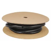 APPROVED VENDOR Corrugated Loom Tubing: 1/2 in Nominal Size, 100 ft Overall Lg, Nylon, Black