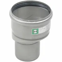 Metal Pipe Straight: Stainless Steel, Eccentric Reducer, 4 in x 2 in, Female Socket x Male Socket (MPN ER-2x4-316)