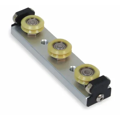 BISHOP-WISECARVER Linear Guide Carriage Assembly: PW, Size 1, 3-Roller Assembly - Bishop-Wisecarver UtiliTrak SW Wheel Plate Assemblies