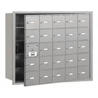 Mailbox: 4B+, 25 Doors, Horizontal, 29 3/4 in H x 35 3/4 in W x 16 1/2 in D, Recessed Mounting (MPN 3625AFU)