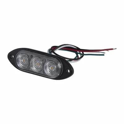 GROTE Warning/Directional Light: Combo Warning and Directional Light, Amber, 1 in Overall Wd - Vehicle Perimeter Flashing Warning Lights