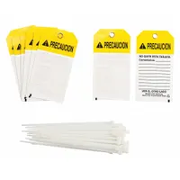 BRADY Lockout Tag: Precaution, No Hacer Funcionar, Polyester, Write-On Surface, Spanish, Precaucion (MPN 121514)
