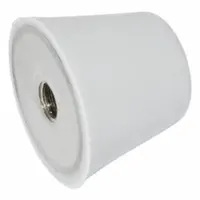 JW WINCO Vibration-Isolating Mount: Flat Conical, Silicone, Female x Non-Threaded Style (MPN 256-25-1/4X20-55-GR)