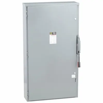 SQUARE D Safety Switch: Fusible, 600 A, Three Phase, 240V AC, Galvanized Steel - Fusible Safety Switches