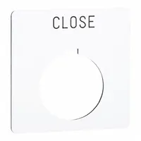 Legend Plate: 30 mm Panel Mounting Size, Square, 2 1/4 in Overall Ht x 2 1/4 in Overall Wd (MPN 9001KN108WP)