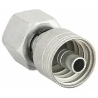 AEROQUIP Hydraulic Crimp Fitting: Steel x Steel, Straight, -6 For Hose Dash Size, Metric x Crimp (MPN 1A6DS6)